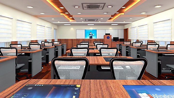 SBI Academy training hall Gurugram — workplace interior design by RMA