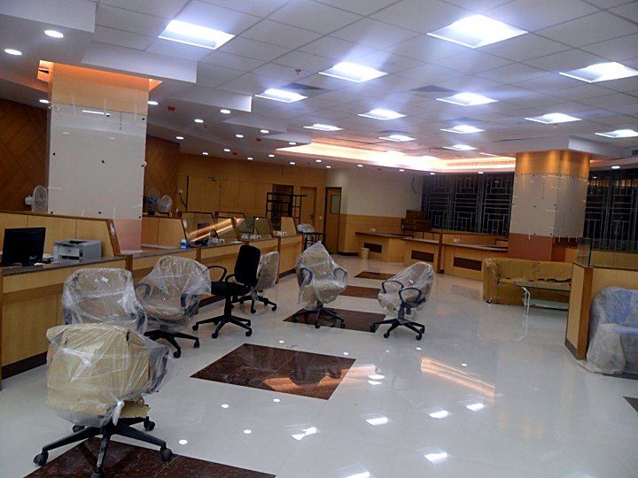 SBI branch banking hall Sohna Road Gurugram — bank branch interior design